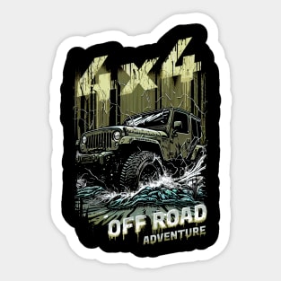 4x4 Mud Adventure Sticker